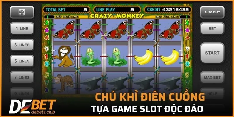 Chú Khỉ Điên Cuồng DEBET - Tựa Game Nổ Hũ Thưởng Top 1