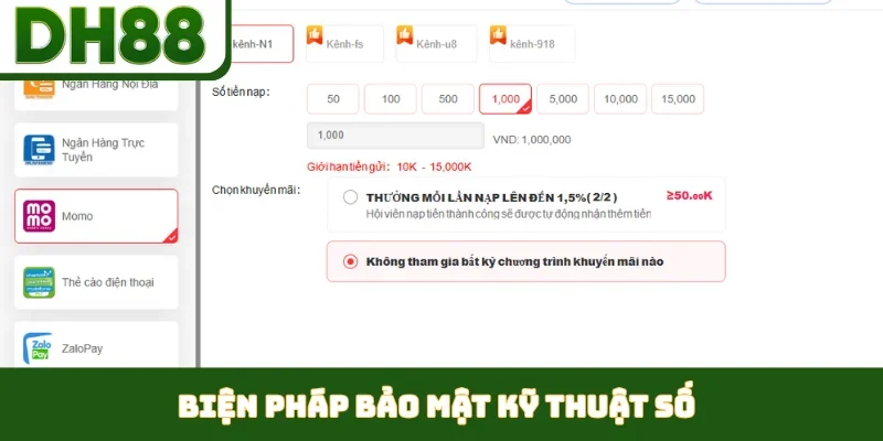 Nạp Tiền DH88 - Nhanh Chóng, Đảm Bảo An Toàn Tuyệt Đối