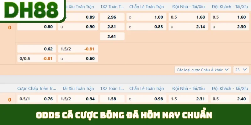 Cá Cược Bóng Đá Hôm Nay - Cơ Hội Thắng Lớn Cùng DH88