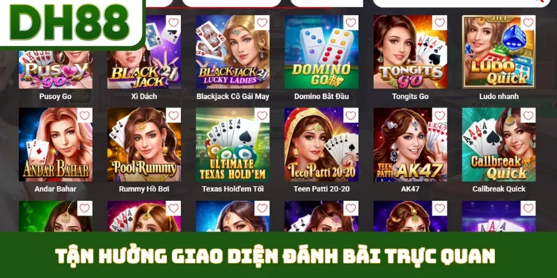 Top 10 Game Bài Được Yêu Thích - Giải Trí Cùng DH88