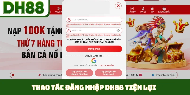 Đăng Nhập DH88 - An Toàn Tuyệt Đối, Khám Phá Kho Khủng